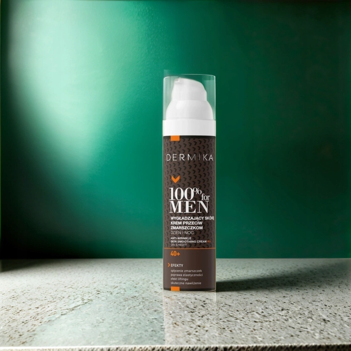 KREM DO TWARZY DLA MĘŻCZYZN 40+ DERMIKA 100% FOR MEN WYGŁADZAJĄCY 100ML