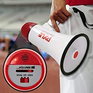 MEGAFON PYLE TYPU HORN PRZENOŚNY FUNKCJA SYRENY MOCNY BARDZO GŁOŚNY 108dB !