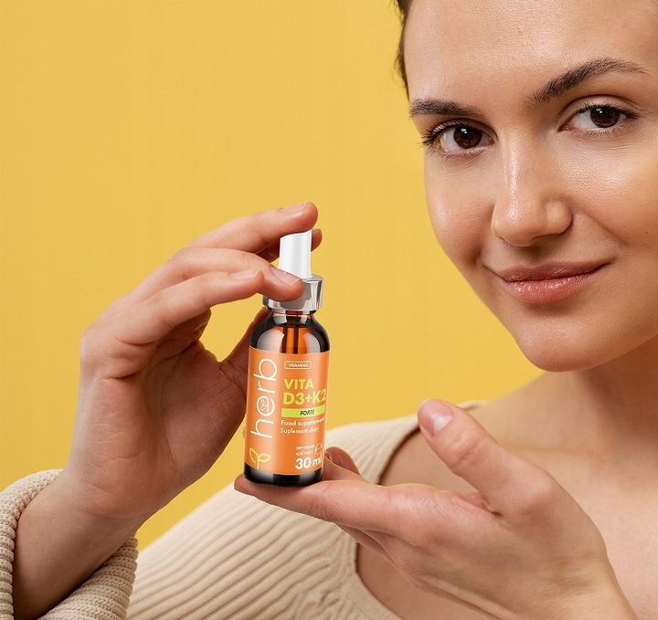 HERB Vita WITAMINA D3 4000 IU + K2 100 mcg FORTE 30ml W KROPLACH krople