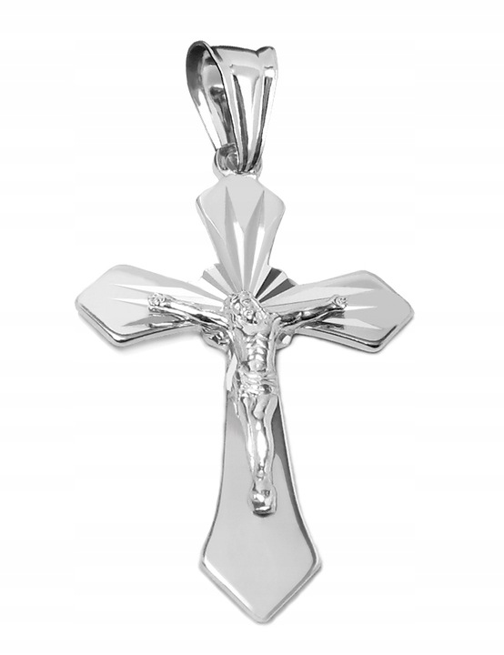 ZAWIESZKA WISIOREK KRZYŻYK SREBRNY MĘSKI SREBRO 925 DIAMENTOWANE K8