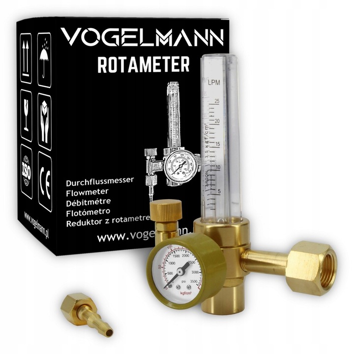 Vogelmann Rotameter Reduktor gazowy Argon TIG