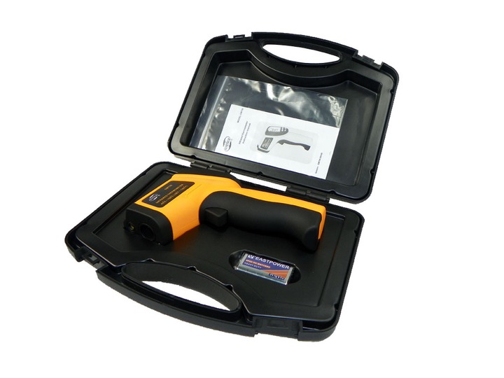 PIROMETR TERMOMETR LASEROWY BEZDOTYKOWY NA PODCZERWIEŃ EMISYJNOŚĆ -50 +750