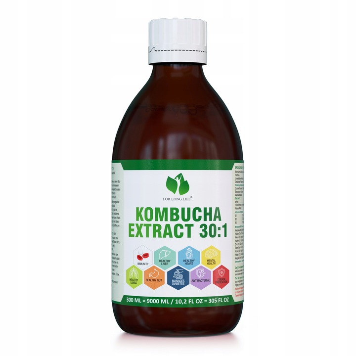 For long life KOMBUCHA EXTRAKT 30:1 oczyszczanie wątroby, usuwanie