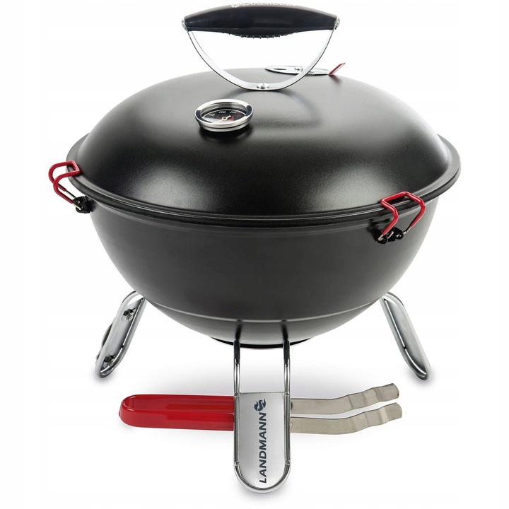 Przenośny kulisty Grill Węglowy Landmann Czarny Mobilny
