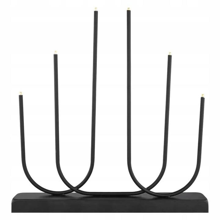 Świecznik świąteczny 6 LED 40 cm 2x AA metal ciepła biel IP20 timer EMOS