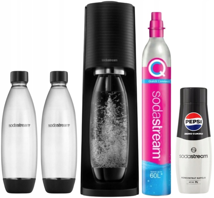 Ekspres SodaStream Terra Black 2 Butelki + Pepsi MAX