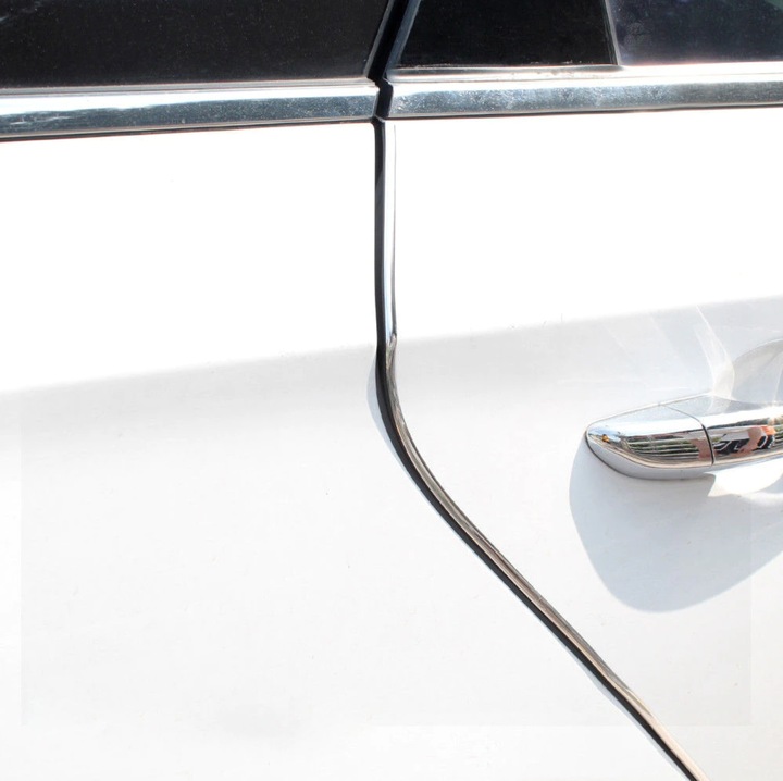 LISTWA OZDOBNA TAŚMA CHROM NA GRILL RANT DRZWI OSŁONA KRAWĘDZI SREBRNA 5 M