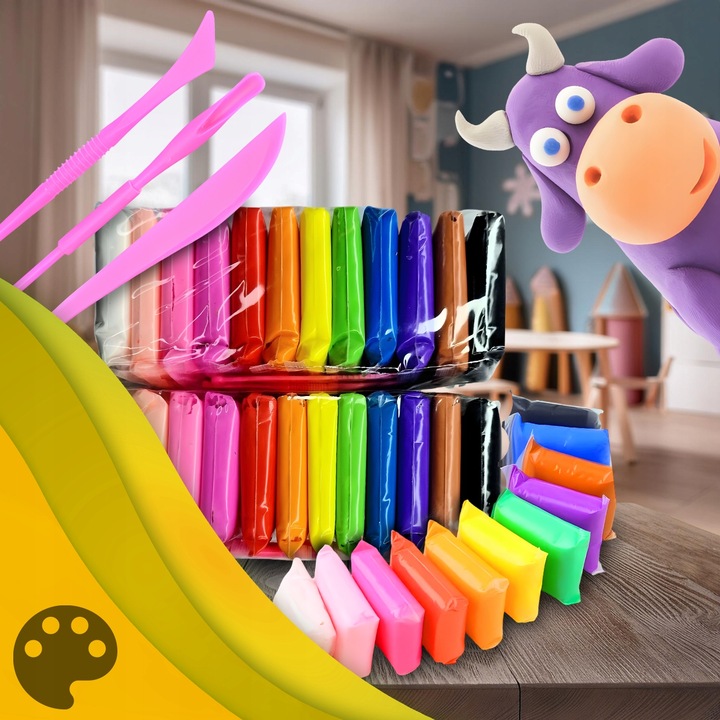 96 szt PLASTELINA MAGICZNA SENSO GLINA POLIMEROWA piankowa masa DLA DZIECI