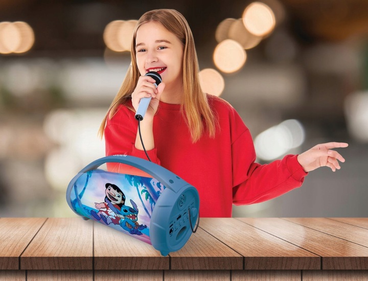 Disney Stitch mobilny głośnik bluetooth z mikrofonem karaoke