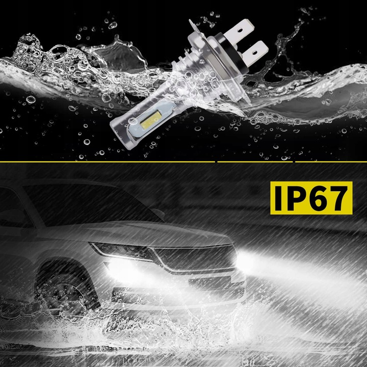 2x ŻARÓWKI LED H4 CSP LIGHT 400% 12V CAN BUS E11 8000lm do Yamaha Honda BMW