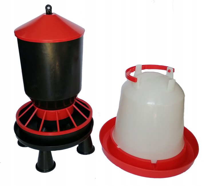 Karmnik karmidło poidło drobiu kur 10 L + 10 kg