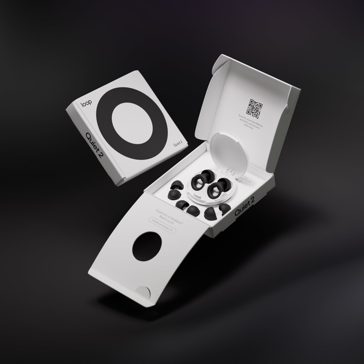 Stylowe Stopery Wkładki Wyciszające do Uszu LOOP QUIET 2.0 Black | -24db