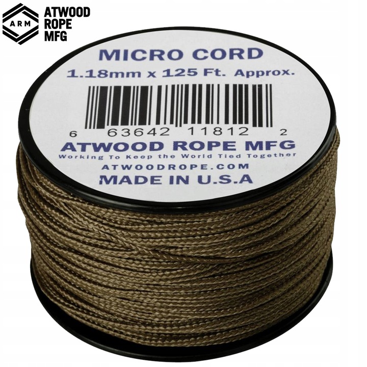 LINKA ROPE MICRO CORD 1,18mm/38m ATWOOD COYOTE