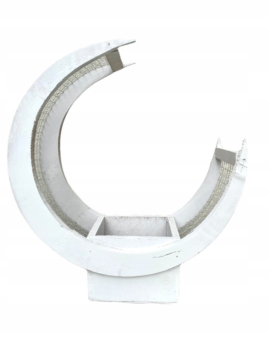 Księżyc stroik podstawa do kompozycji kwiatowej biała