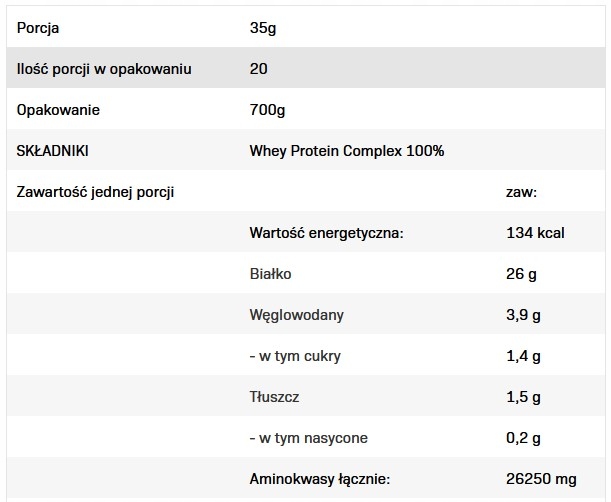 OLIMP WHEY PROTEIN COMPLEX 100% 700g BIAŁKO RZEŹBA