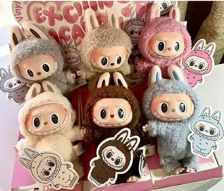 Figurka Labubu doll Pop Mart lalka The Monster Exciting Macarons Vinyl Face