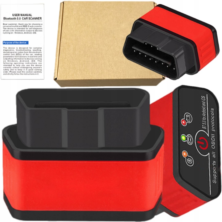 INTERFEJS DIAGNOSTYCZNY ELM327 OBD2 Bluetooth 5.0 Android/iOS