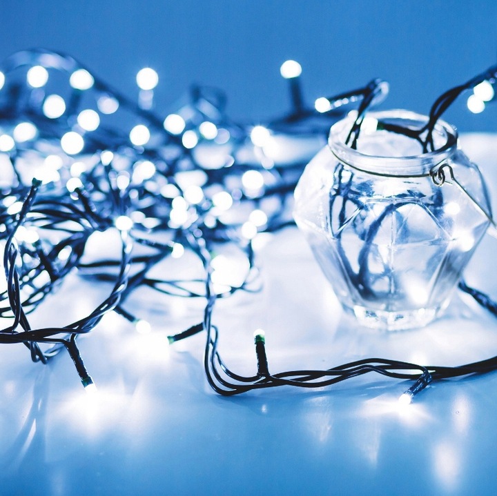 Lampki choinkowe 1000LED Zimny biały 50M Światełka zewnętrzne FLESH IP44