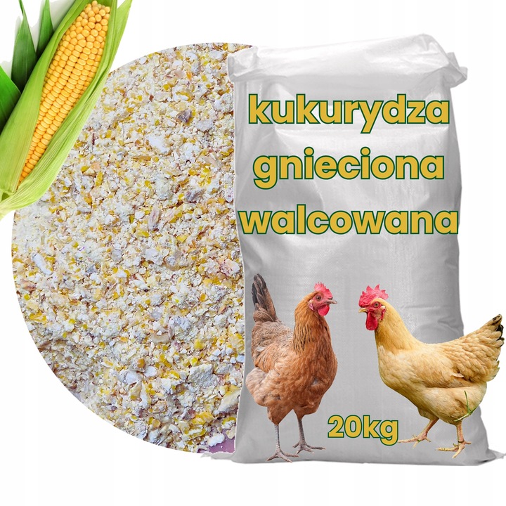 KUKURYDZA GNIECIONA walcowana pasza dla kur niosek, kaczek 20