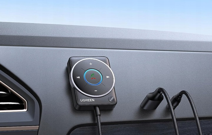 UGREEN ADAPTER SAMOCHODOWY BLUETOOTH 5.4 USB MINI JACK 3.5MM W OPLOCIE