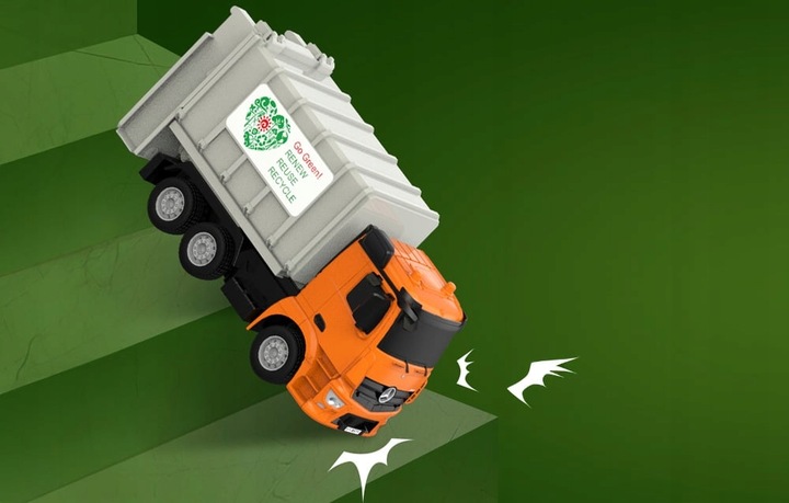 Double Eagle Śmieciarka Ciężarówka Auto Zdalnie Sterowane Na Pilot Prezent