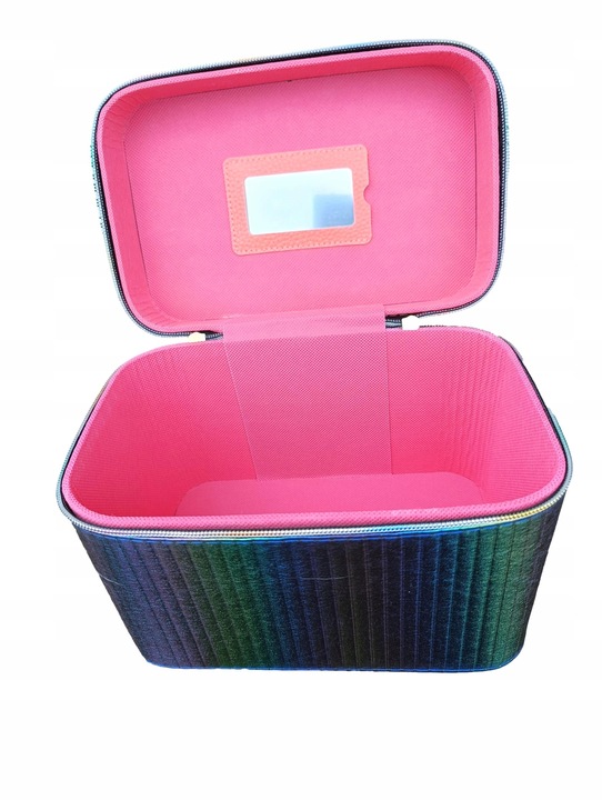 HOLOGRAFICZNY KUFEREK NA KOSMETYKI BIZUTERIĘ WALIZKA KOSMETYCZKA ORGANIZER