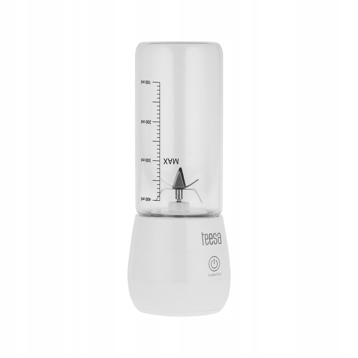 BLENDER PERSONALNY TEESA WHITE MAŁY PRZENOŚNY NA USB AKUMULATOR 100W