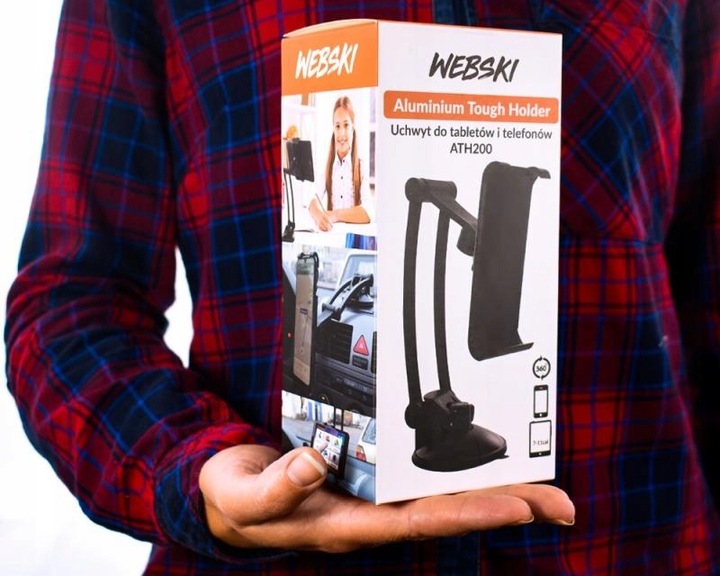 ALUMINIOWY UCHWYT SAMOCHODOWY TABLET 7 DO 11cali