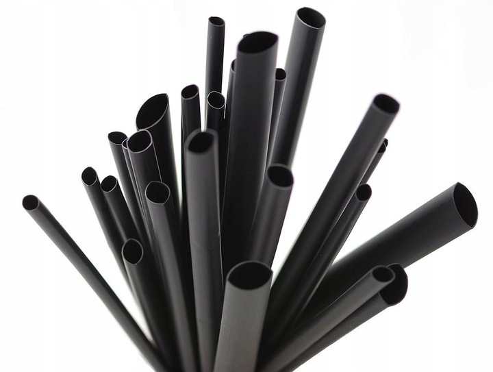 Rurki termokurczliwe 2:1 CZARNE 4,8/2,4/ 50x1m