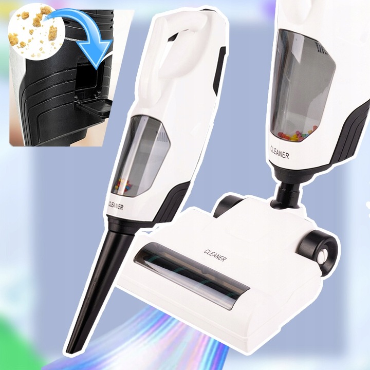 ODKURZACZ PIONOWY DLA DZIECI BEZPRZEWODOWY Z FUNKCJĄ SSANIA Z DŹWIĘKIEM 2w1