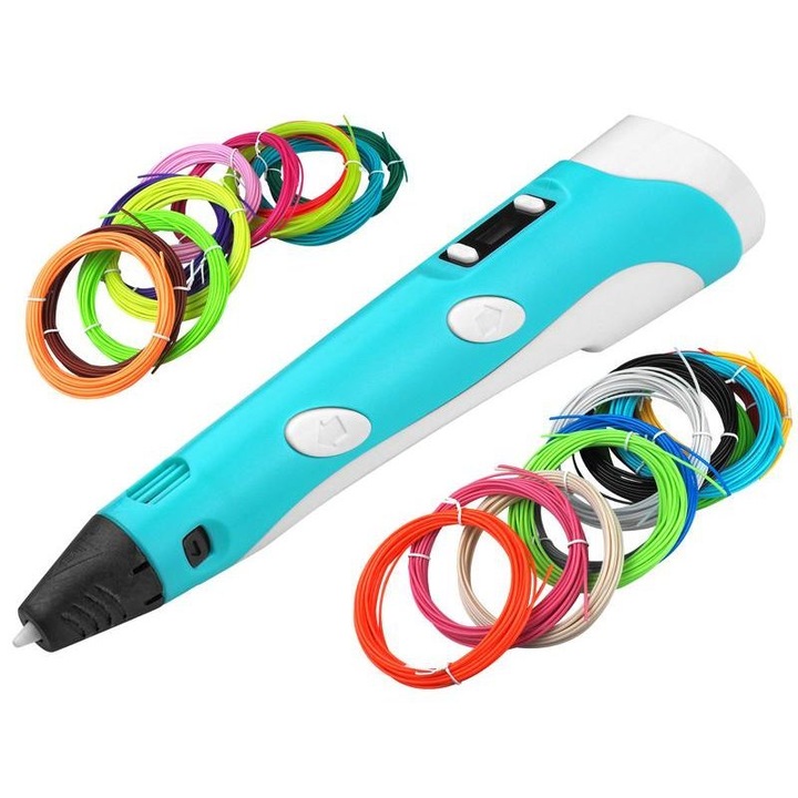 ZESTAW MAGICZNY DŁUGOPIS DRUKARKA 3D PEN KOLOROWE WKŁADY TABLET GRAFICZNY