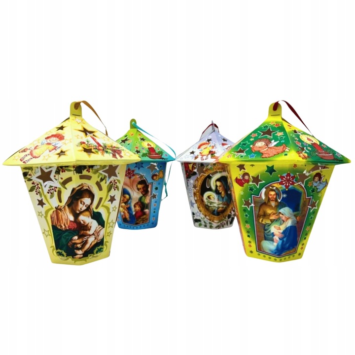 Lampion na Roraty LED 16x23cm Mix Kolorów + 6 Trybów Baterie GRATIS