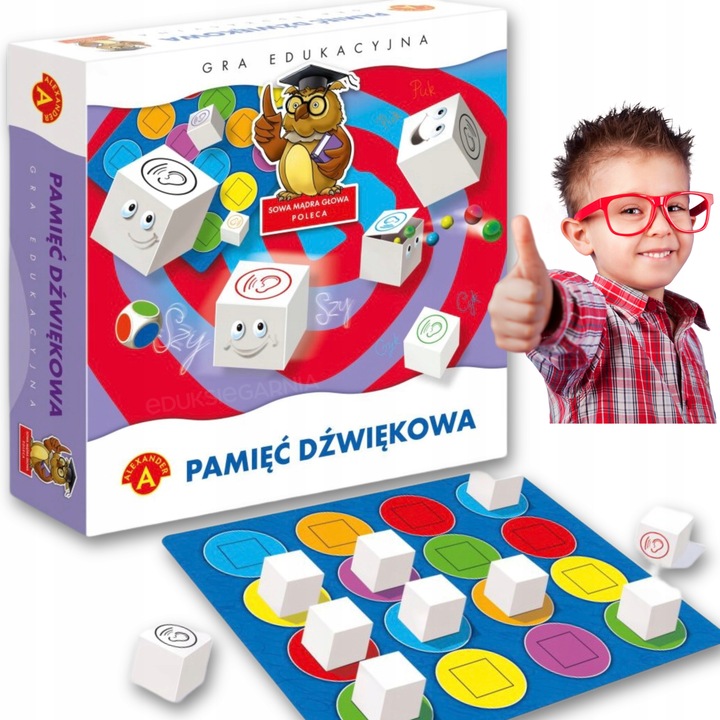 Zestaw Gra edukacyjna PAMIĘĆ DŹWIĘKOWA Alexander LOGOPEDIA, SŁUCH + OŁÓWEK