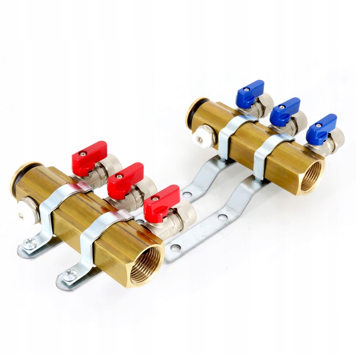 Rozdzielacz C.O. 3 obwodów zaworki PEX odpowietrzniki DO GRZEJNIKÓW