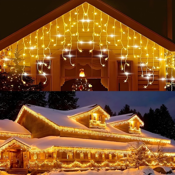 SOPLE ZEWNĘTRZNE IP44 LAMPKI LED ŚWIĄTECZNE 300LED 12M FLASH GRUBE PRZEWODY