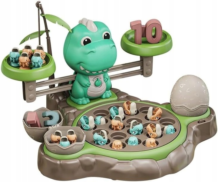 EDUKACYJNA GRA WAGA szalkowa DINOZAUR WĘDKOWANIE Równoważnia Łowienie Rybek