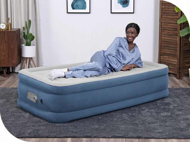 Materac Dmuchany Jednoosobowy Łóżko z Pompką 230V Bestway 6713P MODEL 2025