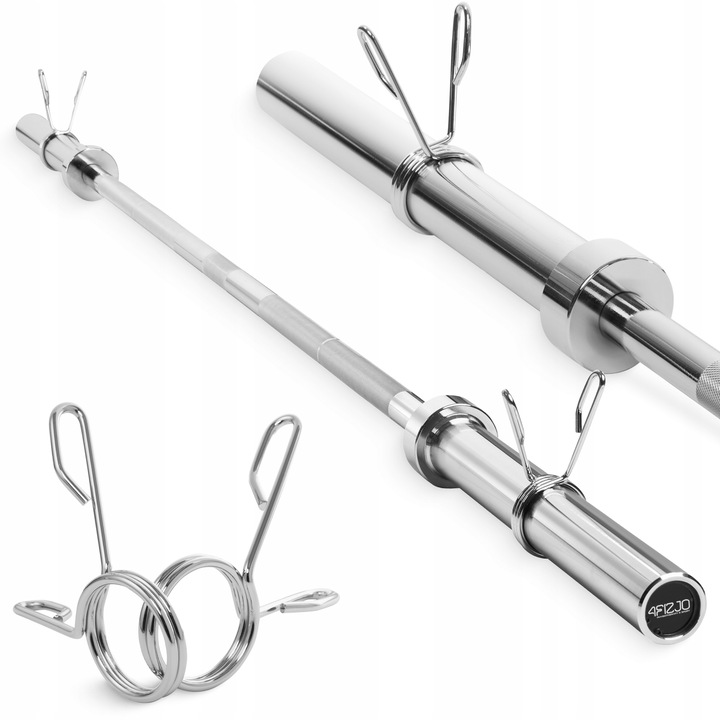 GRYF OLIMPIJSKI PROSTY STALOWY CHROMOWANY SZTANGA DO TRENINGU 220 cm 50 mm