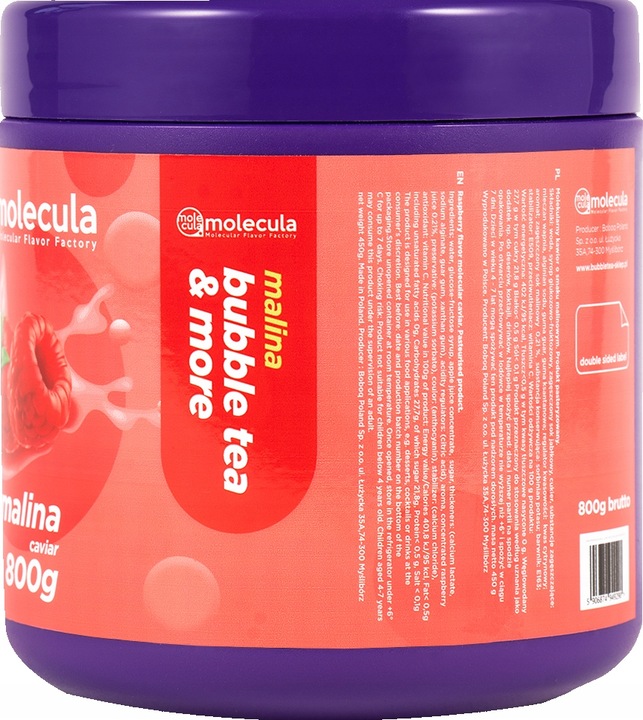 Molecula - KULKI do BUBBLE TEA - 0.8kg - MOLEKULARNY KAWIOR - MALINA