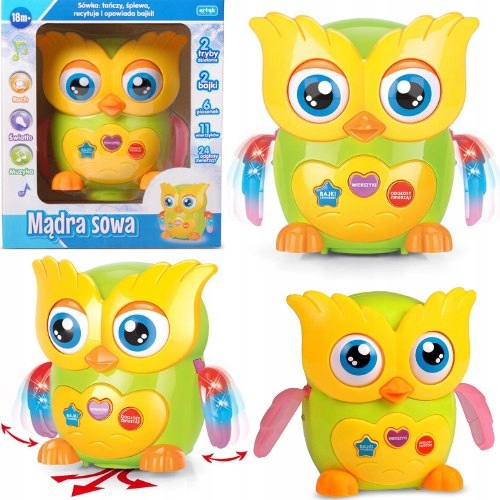 NA PREZENT Mądra Sowa Interaktywna Opowiada bajki chodzi