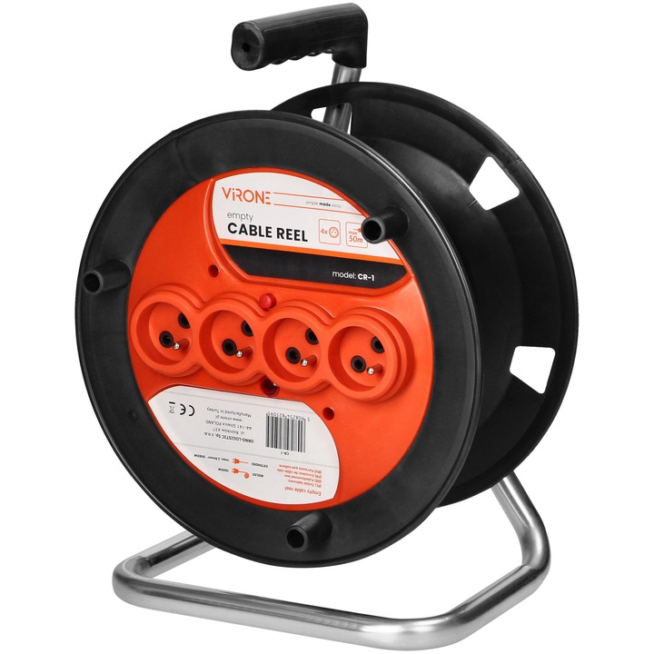 BĘBEN PUSTY ZWIJAK NAWIJAK KABLA PRZEWODU PRZEDŁUŻACZA DO 50M 4x GNIAZDA