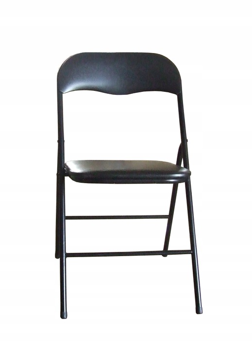 Krzesło składane czarne F do ogrodu, domu, biura