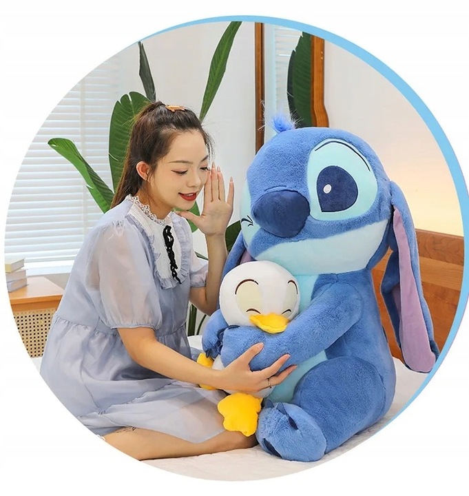 WIELKA PRZYTULANKA STICH I LILO PLUSZOWA 2W1 Z KACZKĄ MIŚ 45cm