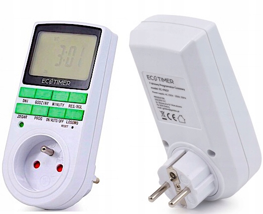 PROGRAMATOR CZASOWY WŁĄCZNIK WYŁĄCZNIK TIMER CYFROWY LCD - Polskie Menu