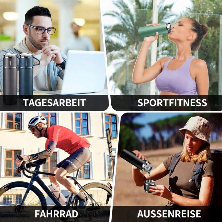 Termos Kubek DO KAWY HERBATY z dzióbkiem VACUUM LOCK STALOWY CZARNY