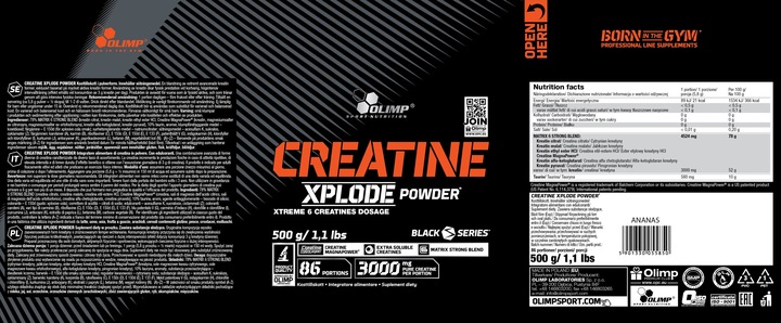 OLIMP CREATINE XPLODE 500g KREATYNA MIX TAURYNA STACK 6 FORM KREATYNY