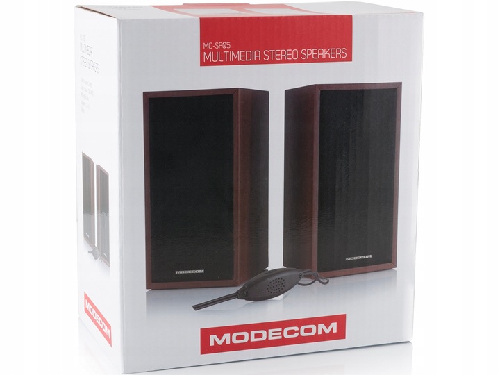 GŁOŚNIKI KOMPUTEROWE PC W SYSTEMIE 2.0 DWA GŁOŚNIKI MODECOM MC-SF05