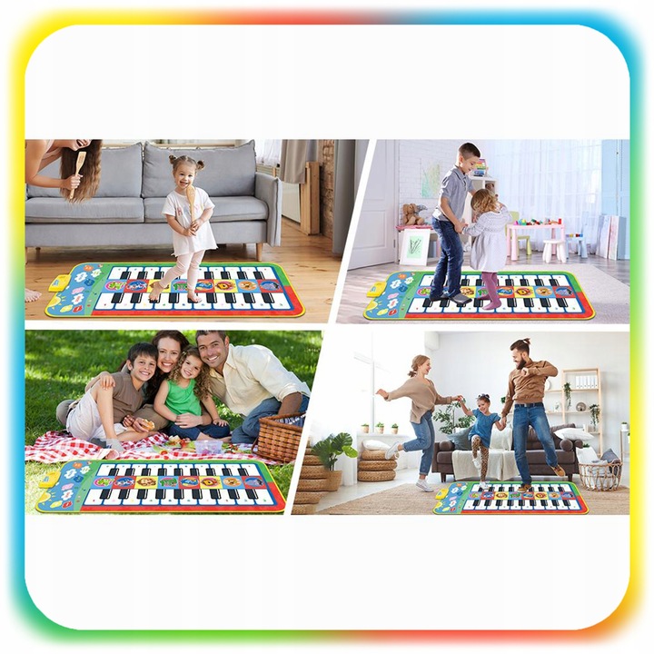 MATA DO TAŃCZENIA MUZYCZNA Pianino Interaktywna Gra dla Całej Rodziny