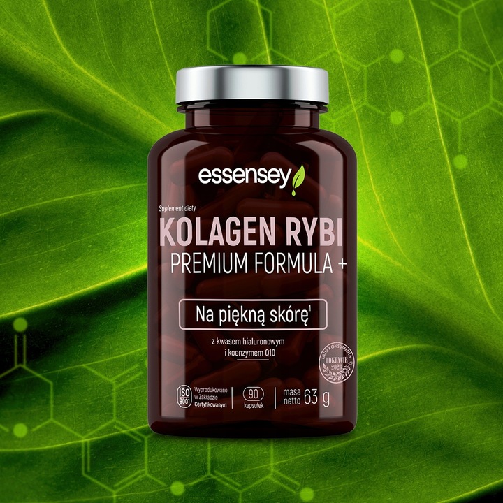 KOLAGEN RYBI MOCNE STAWY SKÓRA KOŚCI + KWAS HIALURONOWY KOENZYM Q10 WIT C A