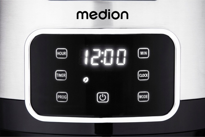 Ekspres przelewowy MEDION 1.25L 900W,Reg.aromatu,do 10 filiżanek,TERMOS